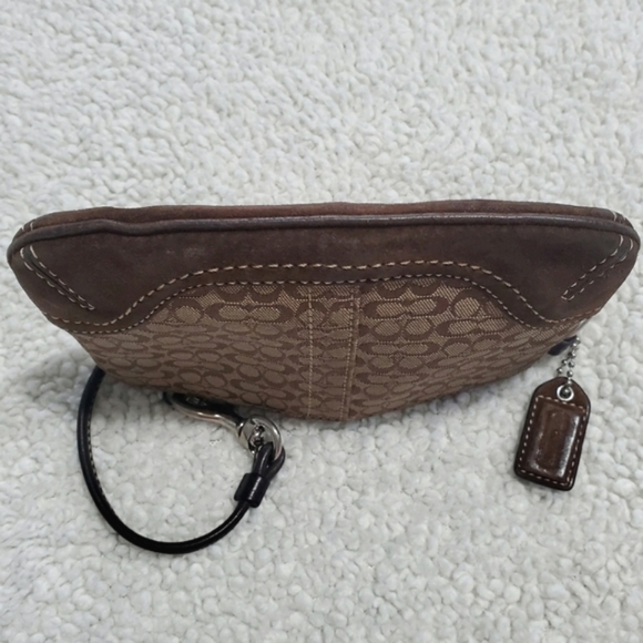 ♦️Vintage COACH Canvas w/ Suede Trim Wristlet♦️ - Picture 5 of 7